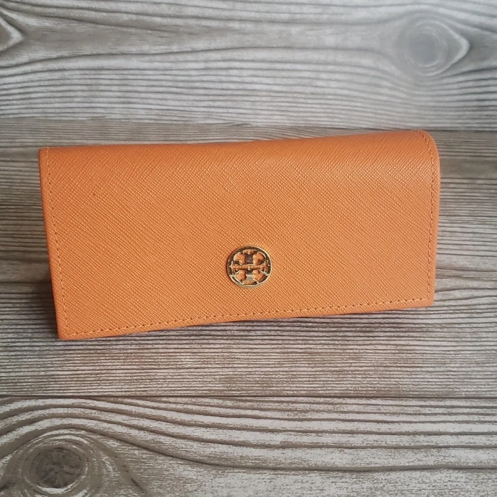 Tory Burch orange sunglasses case
